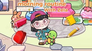Drama avatar world | morning routine with zela | Zeli and zela 📒✏️