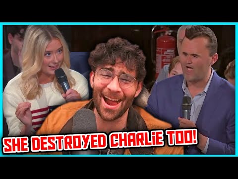 Feminist DESTROYS Charlie Kirk (with Facts & Logic) | Hasanabi Reacts to Cambridge Debate Part 2