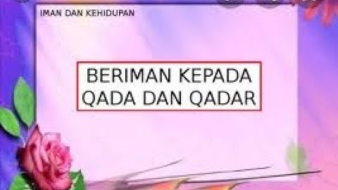Beriman kepada Qada