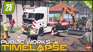 🚧 Clearing Overgrown Site with Excavator and Chainsaw ⭐ FS25 Raven Valley Roleplay Public Works