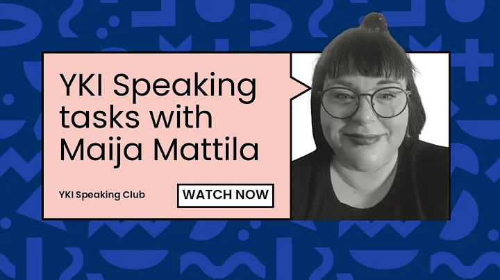 Practice Real YKI Speaking Test Tasks With Maija Mattila – B1 Level Finnish