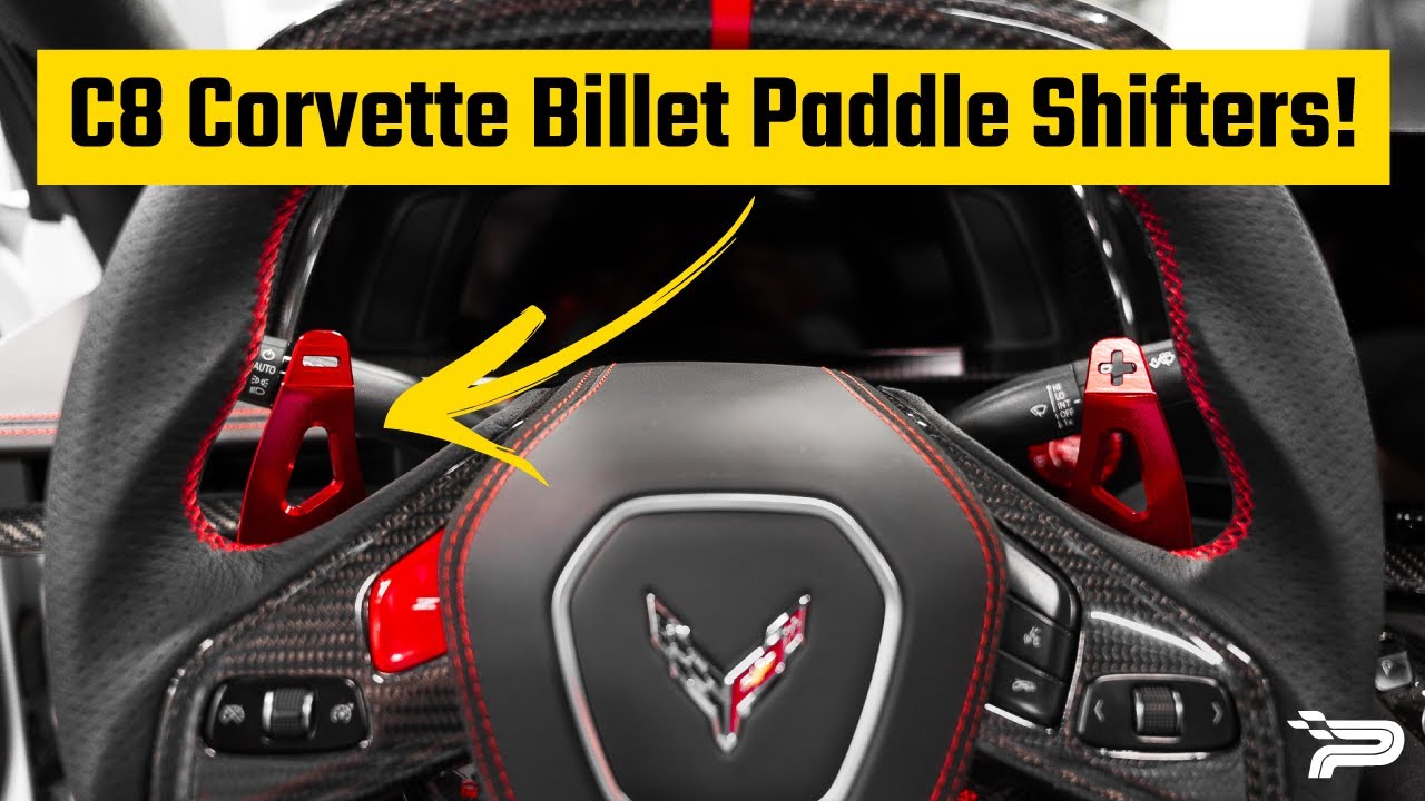 C8 Corvette Red Carbon Fiber Paddle Shifter Replacement