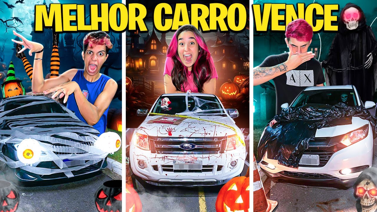 QUEM FIZER A MELHOR DECORAÇÃO DE HALLOWEEN NO CARRO, VENCE *assustador