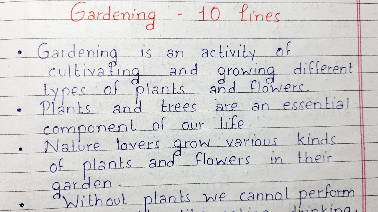 reflection essay about gardening