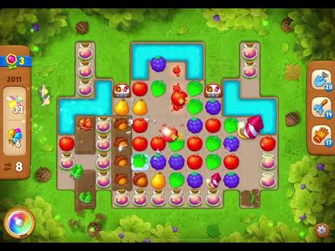 GardenScapes Level 2011 no boosters (18 moves)