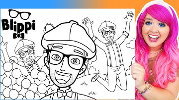 Coloring Blippi Coloring Pages | Prismacolor Markers & Ohuhu Markers