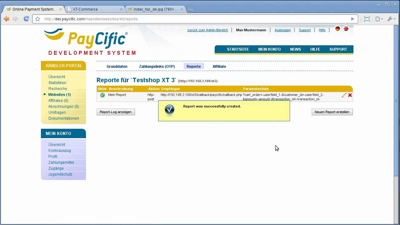 PayCific Payment Modul bei XT:Commerce 3.x einrichten