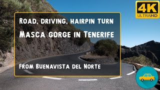 Travel to Masca, Tenerife from Buenavista - Spain, Canary Islands in 4K