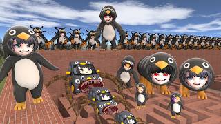 GUGU GAGA PENGUIN PEŞİMDELER LABİRENTTE ÇOK KORKUNÇLAR BIG MAZE GARRY'S MOD