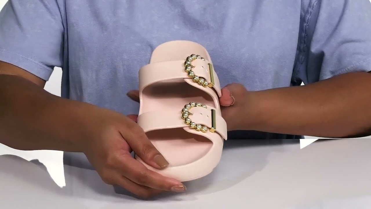 Stuart Weitzman Pearl Buckle Slide SKU: 9796130