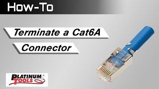 How To Terminate A Cat6a Connector Youtube