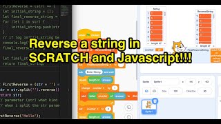 Reverse a String in Javascript and Scratch Languages