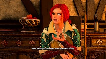 The Witcher 3 - Blindingly Obvious: Triss Dialogue (Contrained Choice Kiss) Keira Metz & Lambert