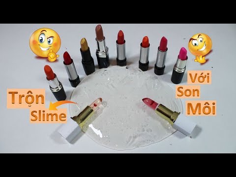 Trải Nghiệm Trộn Slime Với 10 Thỏi Son Môi II Màu Lì Quá 😁 II