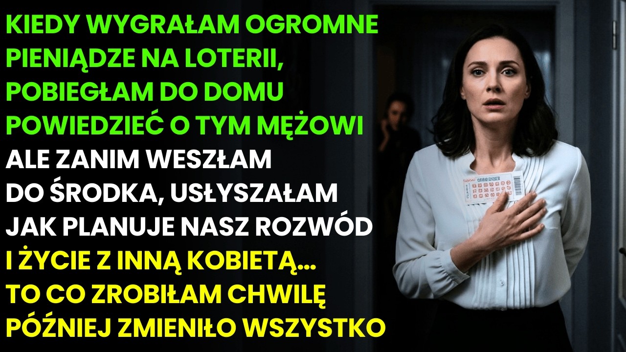 W dłoni ściskałam los wart 18 milionów złotych, a mąż w drugim pokoju śmiał się do telefonu. „Nie dam jej ani grosza z mojej premii” – usłyszałam jego słowa. „Jest praktycznie pasożytem...