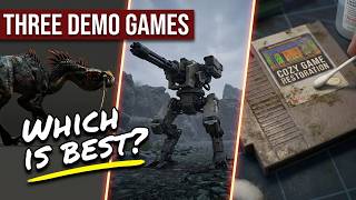 Three Demo Games | Dinoblade | Iron Nest | Cozy Game Restoration