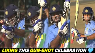 Ms Dhoni 183 vs Srilanka 2005 Highlights Dhoni GUN-SHOT CELEBRATION | India vs Srilanka 2005