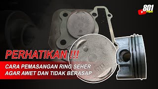 Cara pasang ring piston ring seher mio soul gt, mio M3, Mio J atau motor yamaha lainnya