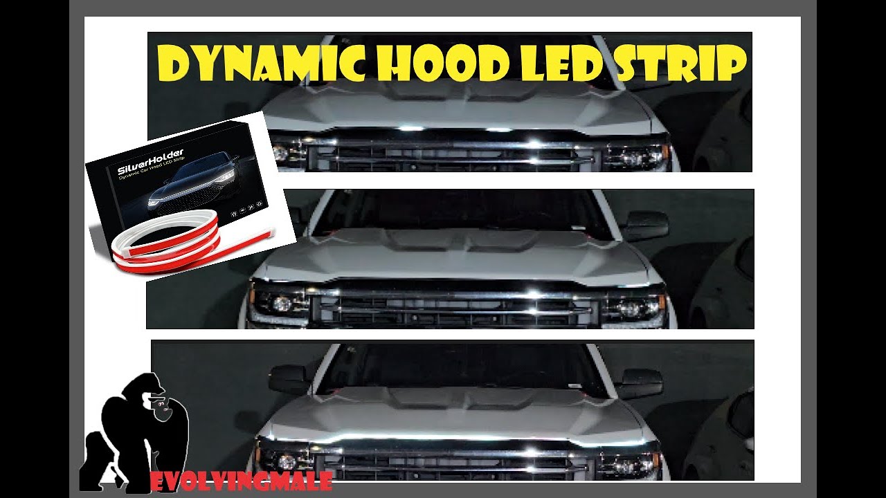 Car Hood Light Led Strip Dynamic Scan Start up Hood Beam Kit 70