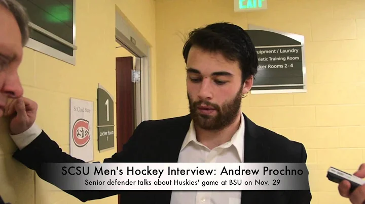St. Cloud State University men's hockey interviews...