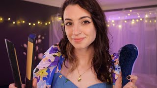 ASMR | Brushing and Straightening Your Long Hair / Wig