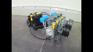 Lego Technic MOC 160599 / MOC 159022 Pneumatic Four-Cylinder Motor / Pump