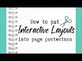 How To Put Interactive Scrapbook Layouts into Page Protectors | Becki Adams | Scrapbooking Album