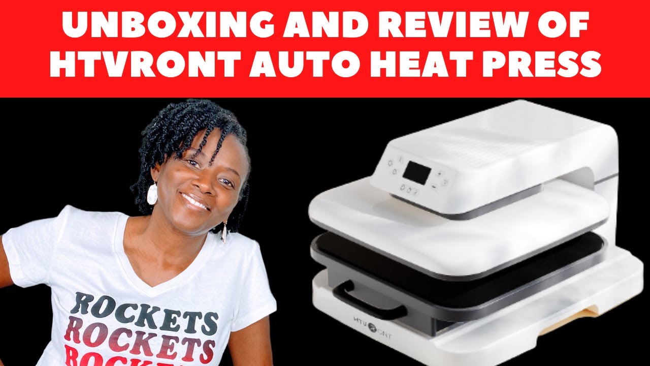 HTVRont AUTO HEAT PRESS MACHINE REVIEW with First T-Shirt Project 