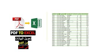 تحويل البيانات من بي دي اف الى اكسل باستخدام البور كويري - convert from pdf to excel(power query)