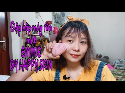 ĐẬP HỘP MÁY RỬA MẶT Emmié Premium Cleansing Brush NHÀ HAPPY SKIN VIETNAM