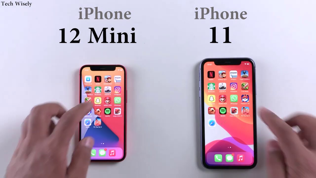 iPhone 12 Mini vs iPhone 11 : Speed Test + Size Comparison + Ram