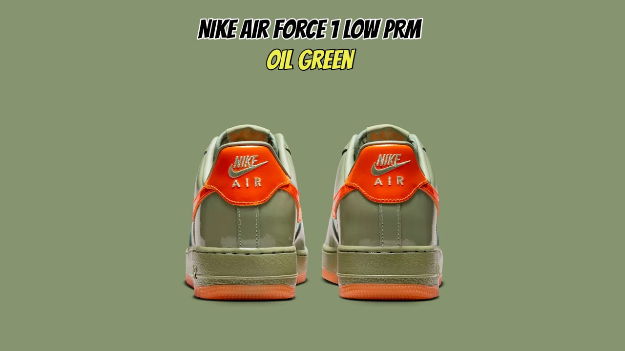Nike Air Force 1 Low PRM Oil Green - YouTube