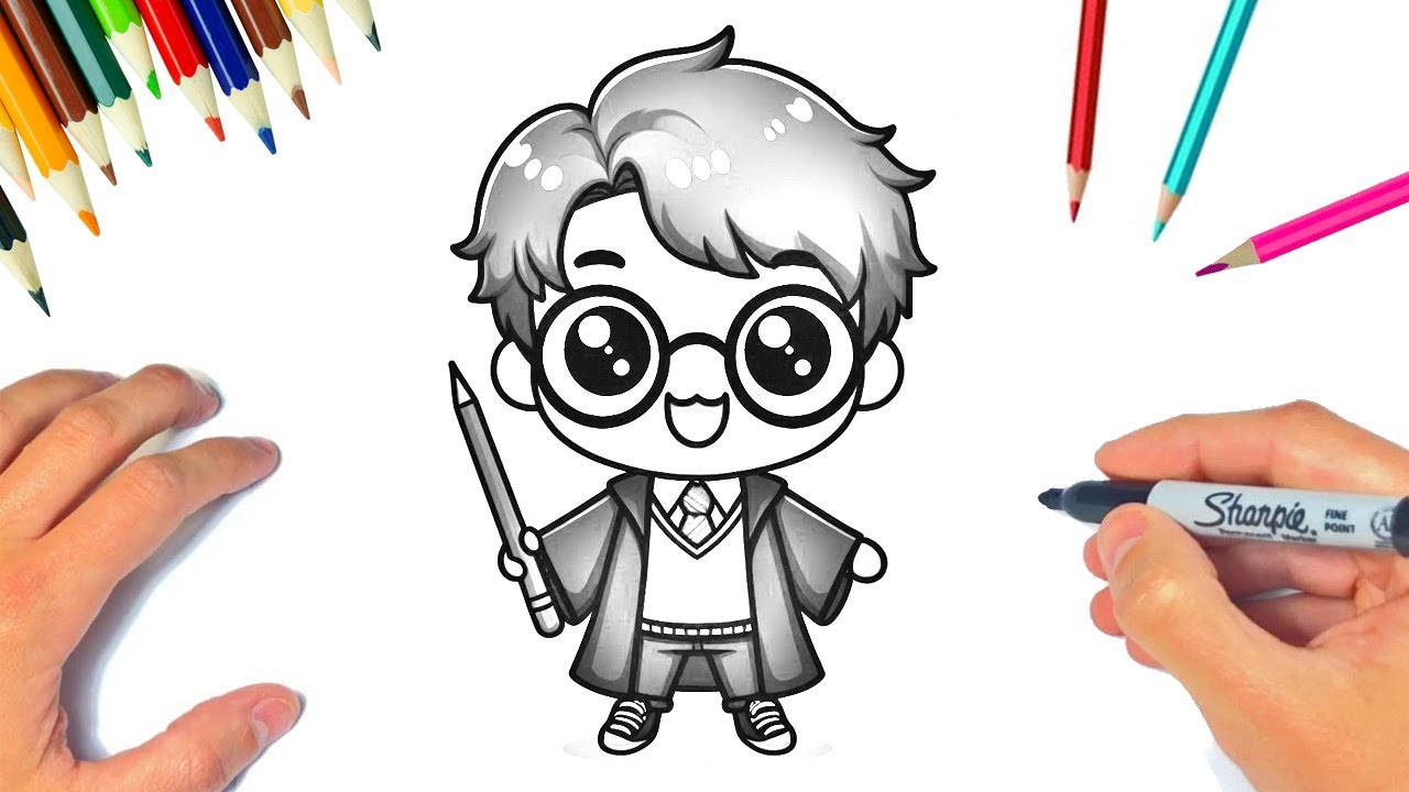 Como Dibujar a Harry Potter Kawaii | Dibujo FACIL | Para NIÑOS | Paso a ...