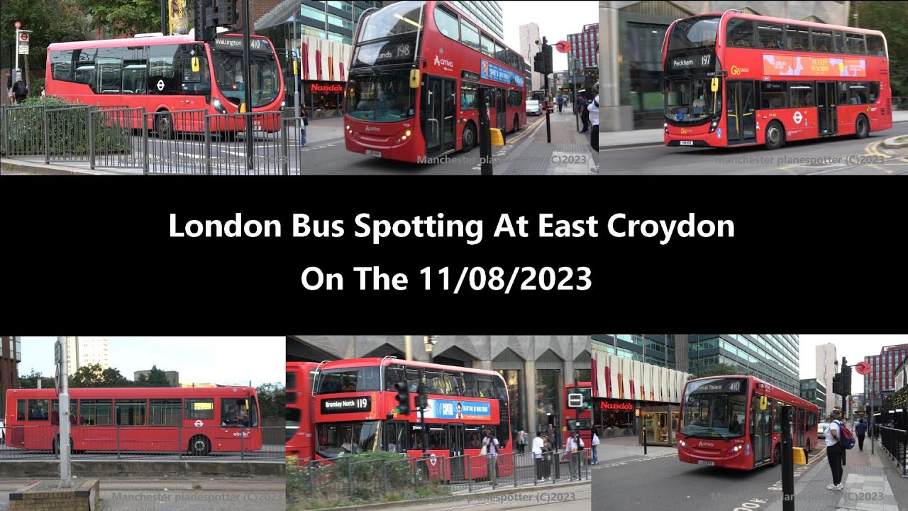 (4K) London Bus Spotting At East Croydon On The 11/08/2023