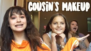 DOING MY COUSINS MAKEUP