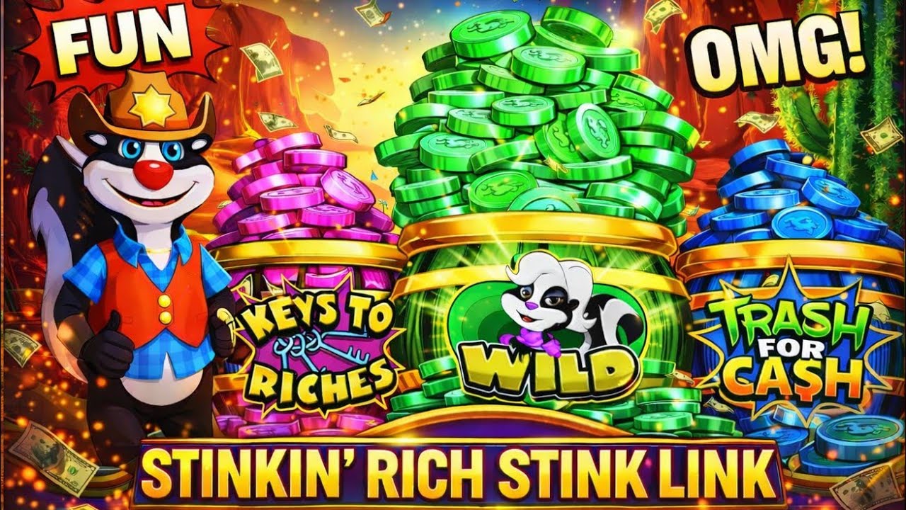 NEW Stinkin' Rich Stink Link Slot was giving us Bonuses!