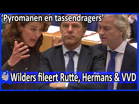 Geert Wilders fileert 'Pyromaan Rutte' & 'Tassendrager Hermans' in verhit Debat toeslagenaffaire