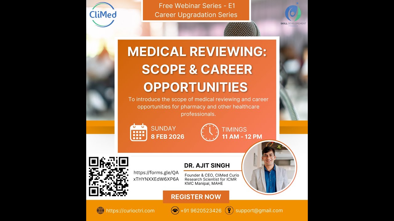 Medical Reviewing: Scope & Career Opportunities | A free Certificate Webinar | Dr. Ajit Singh