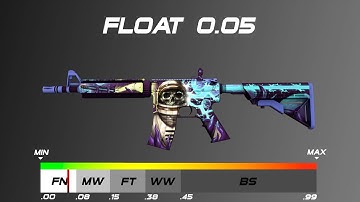 CSGO M4A4 | Desolate Space - Skin wear/float