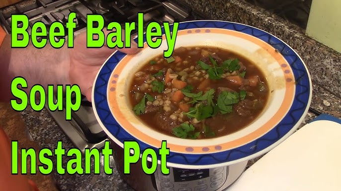 Instant Pot Beef and Barley Soup (Pressure Cooker) - DadCooksDinner