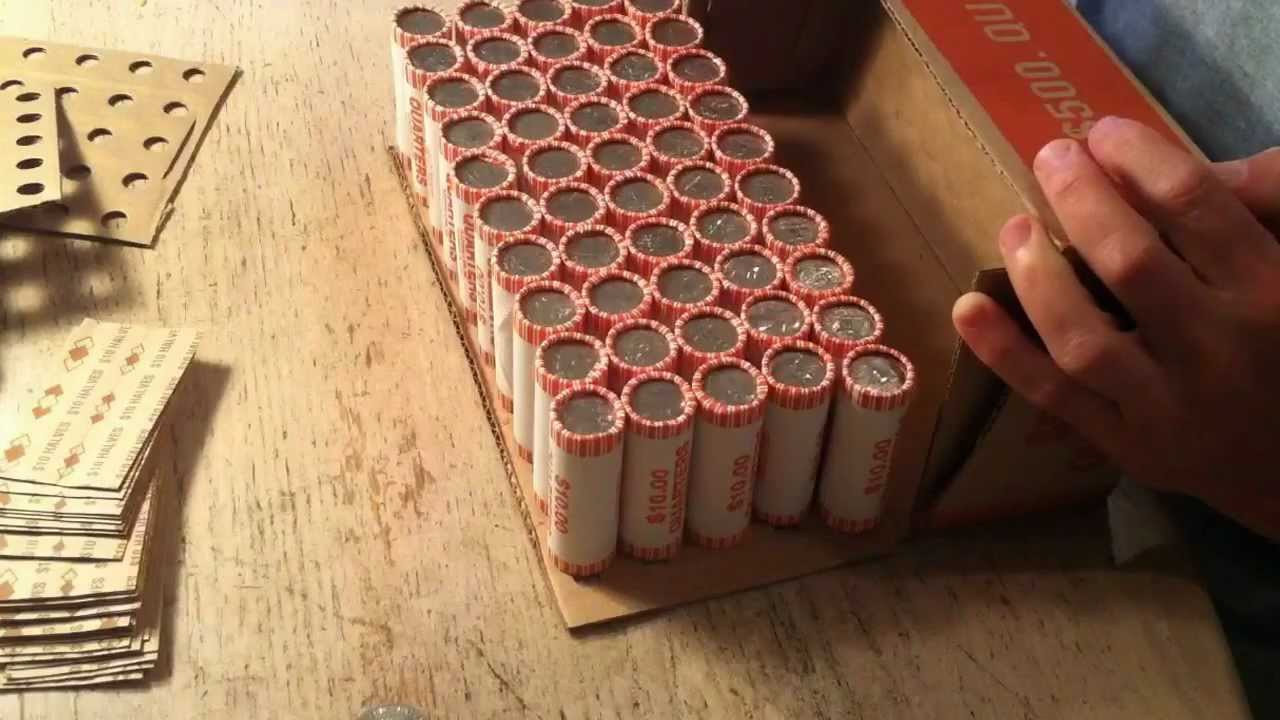 $500 box of quarters silver search crh coin roll hunting - YouTube