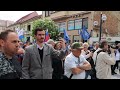 Protest OZ KOVO v Trnave - prejav prezidenta KOZ SR Mariána Magdoška