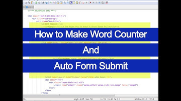 Word Counter and Auto Form Submit in HTML JavaScript Tutorial