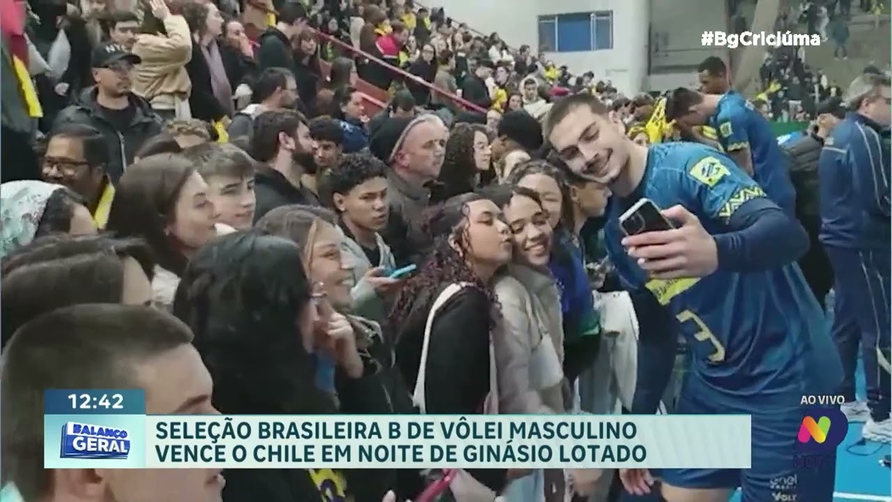 Seleção Brasileira B de vôlei vence Chile em Criciúma pela série de amistosos