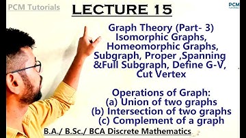 Lecture 15 || Graph  Theory (Part-3) || B.A./B.Sc./BCA Discrete Mathematics