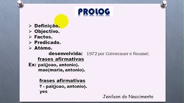 Linguagem de programação PROLOG - Introdução