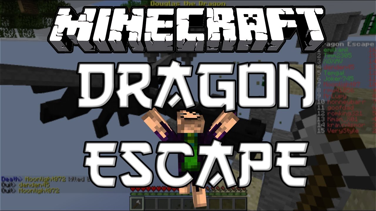 Minecraft - Mini Games - Dragon Escape - Douglas The Dragon Kills Everyone !