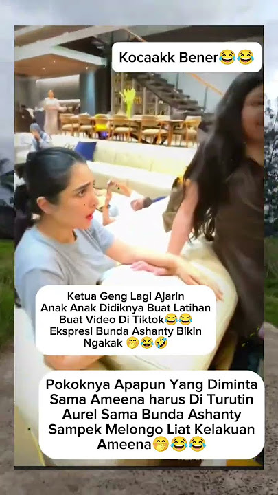 ngakak liat ekpresi ashanty saat di ajari ameena joget tiktok😱🤣#ashanty#aurel#ameena#shortvideo