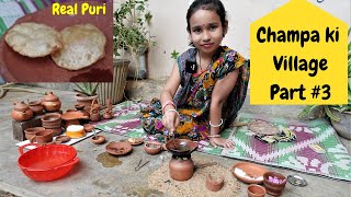 Cooking game in Hindi PART-25 / Puri / Champa ki village Part 3 / miniature cooking #LearnWithPari screenshot 2