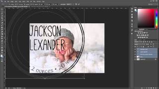How to Use the Birth Announcement Photo Overlays from PhotographyPla.net